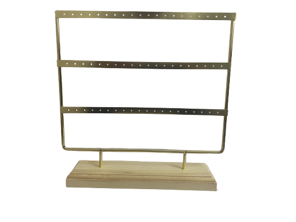 Alternative view of סטנד עגילים מתכת זהב